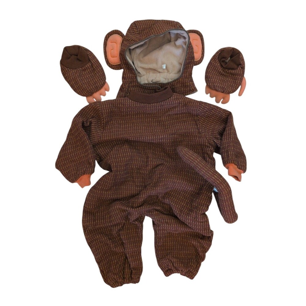 VTG Tom Arma Monkey Costume 12-18 Months Baby Toddler Halloween Plush Brown 2005